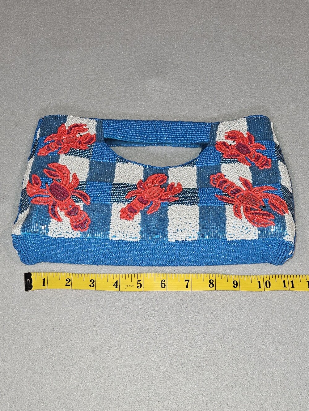 America & Beyond NWT Viral Beaded Lobster Clutch - Coastal Chic Nautical - Picture 11 of 14